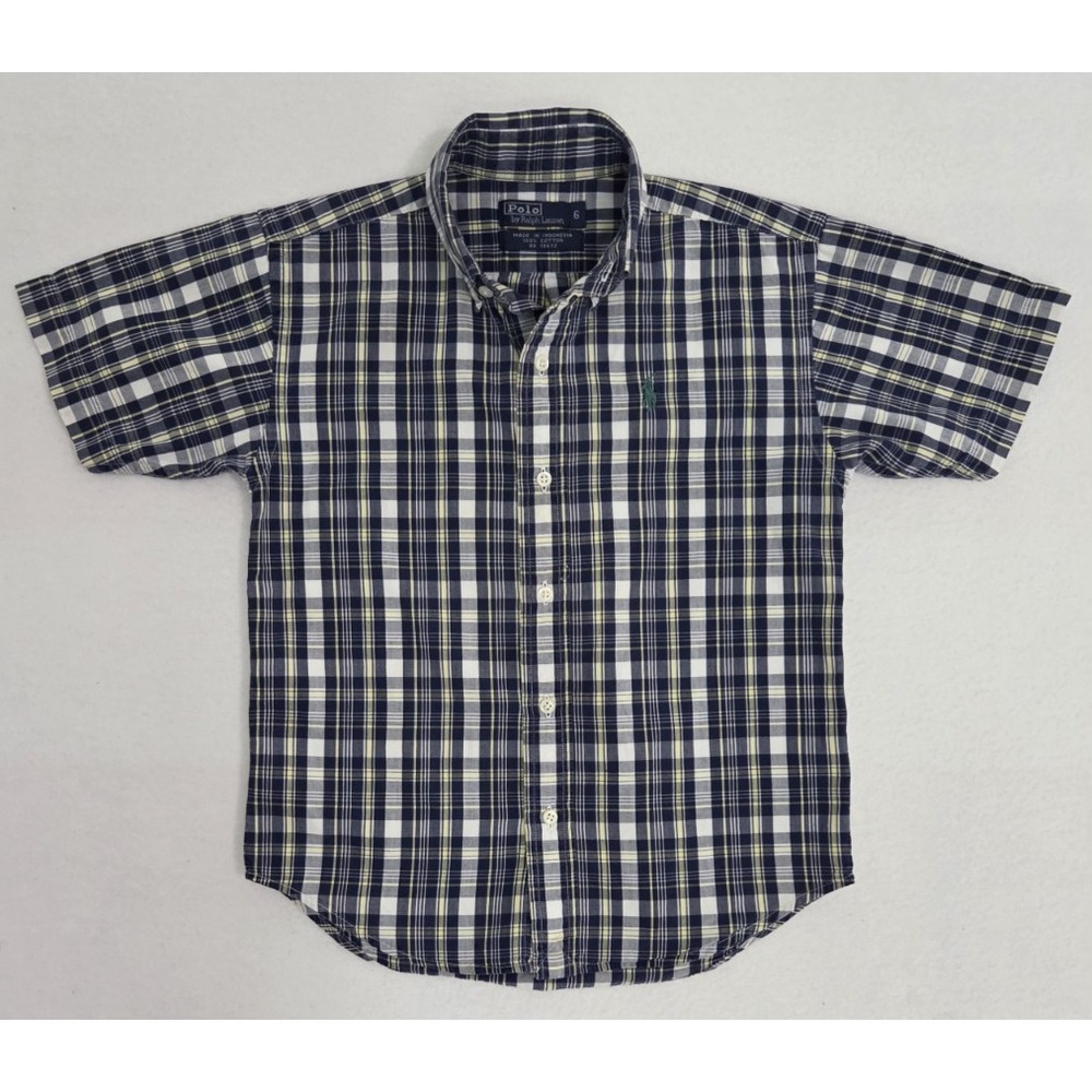 Polo Ralph Lauren Boys Short Sleeve Button Down Shirt Size Small 6